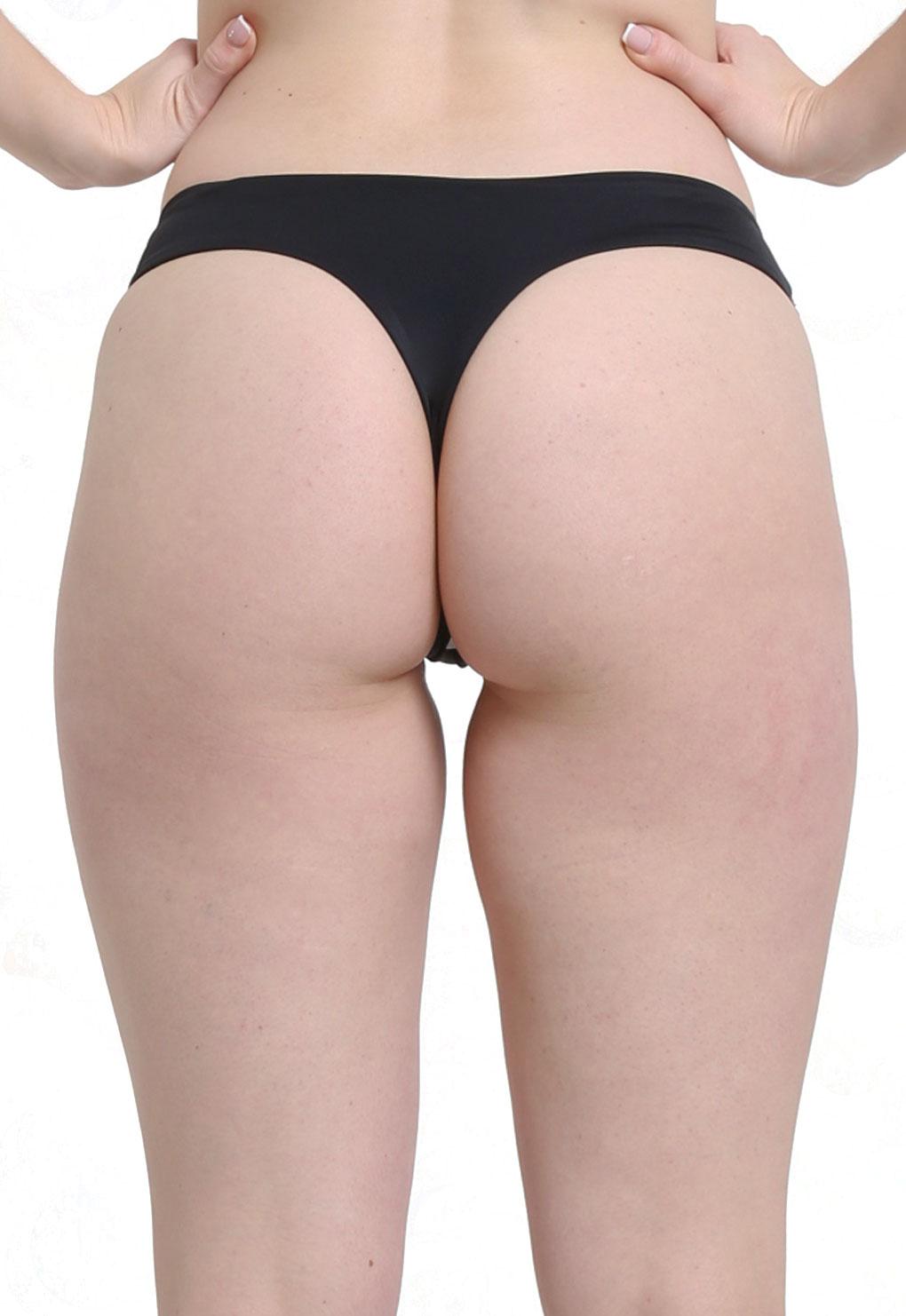 BIKINI MUJER SAMIA 387 CALZÓN COLALESS COSTURA INVISIBLE NEGRO - 2