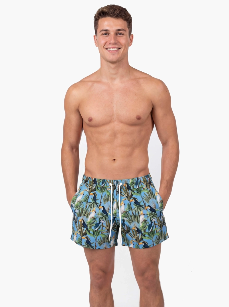 SHORT CORTO HOMBRE SAMIA CELESTE 141 ESTAMPADO - 1