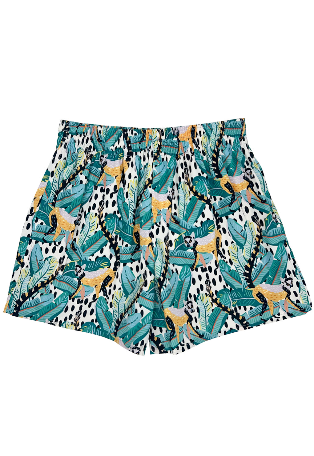 SHORT MUJER SAMIA AMARILLO DEPORTIVO ESTAMPADO - 1