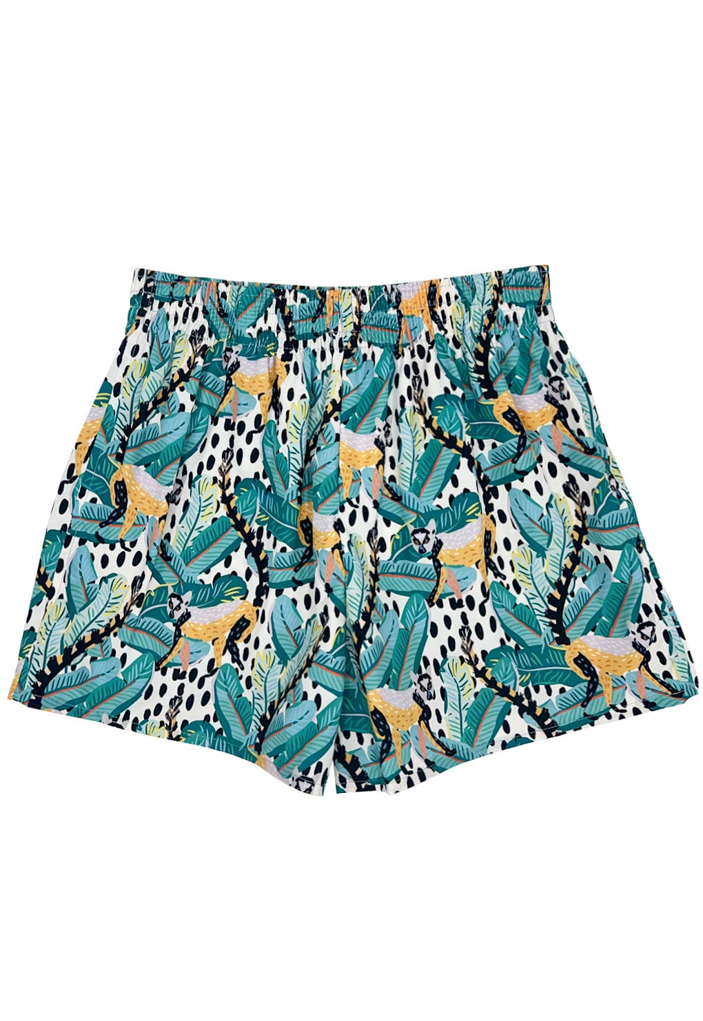 SHORT MUJER SAMIA AMARILLO DEPORTIVO ESTAMPADO - 1