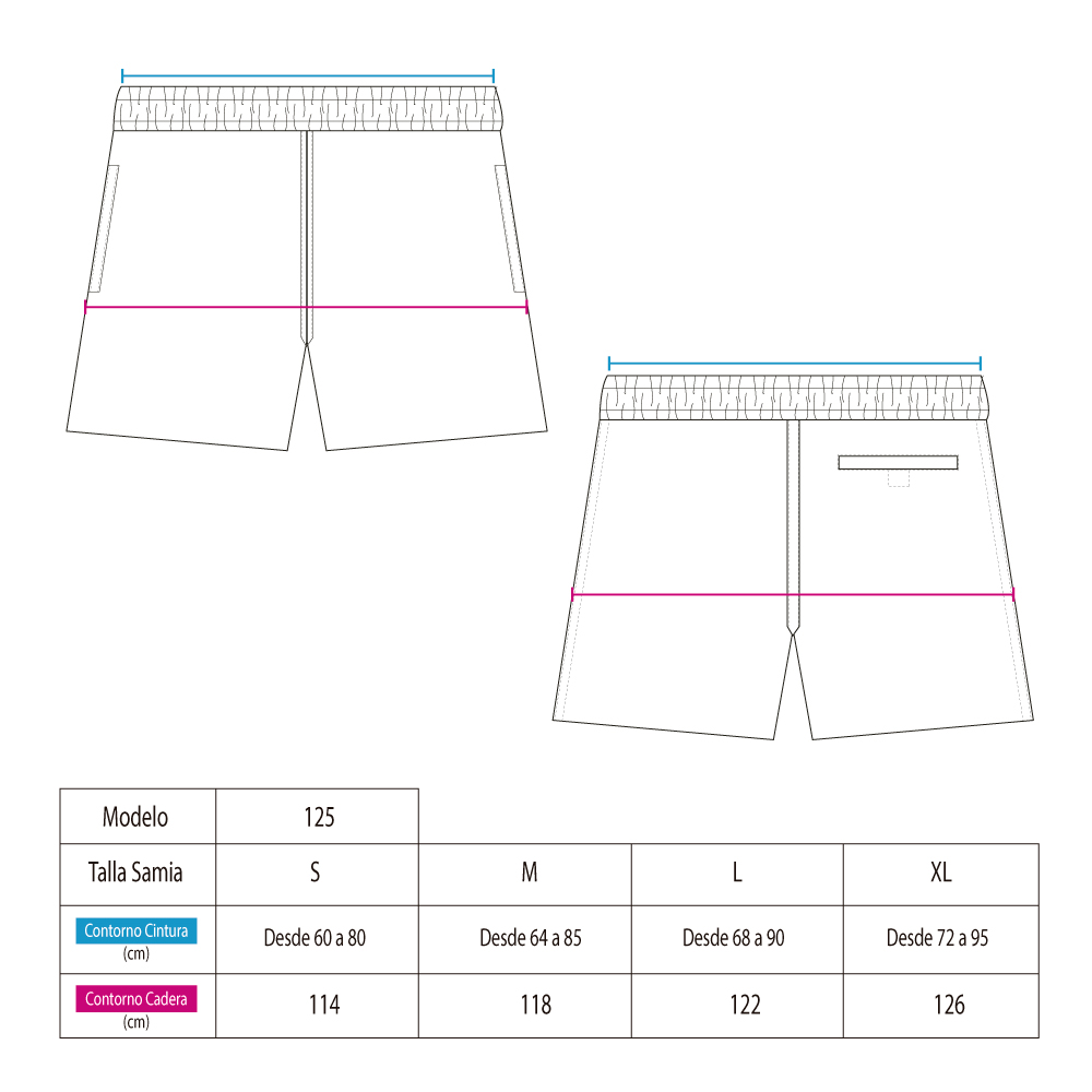 SHORT MUJER SAMIA AMARILLO DEPORTIVO ESTAMPADO - 2