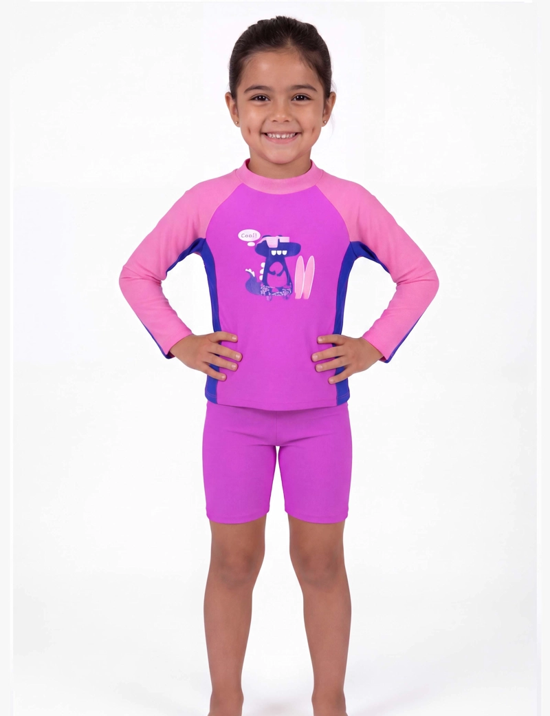 CONJUNTO PARA NIÑO SAMIA FUCSIA 8130 CON FILTRO UV - 1