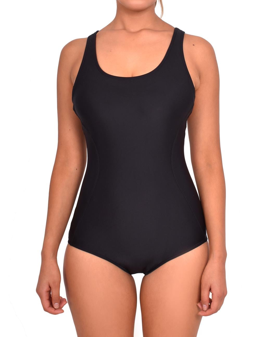 TRAJE DE BAÑO CLASICO PARA NATACION NEGRO - 1