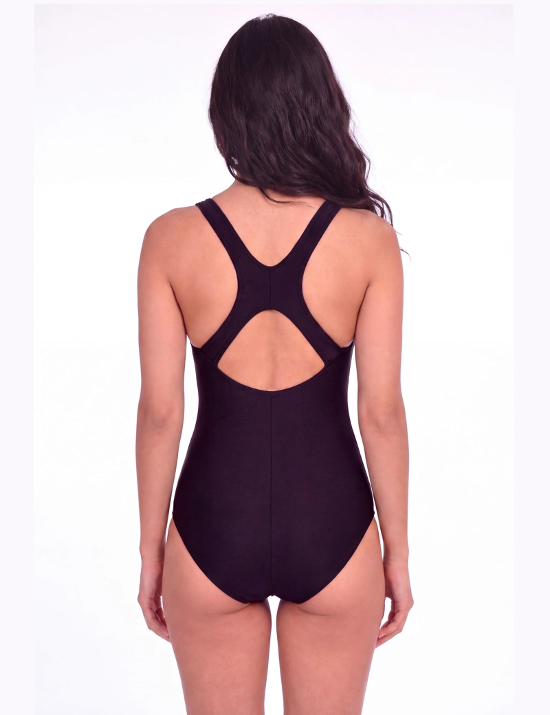 TRAJE DE BAÑO CLASICO PARA NATACION NEGRO - 2