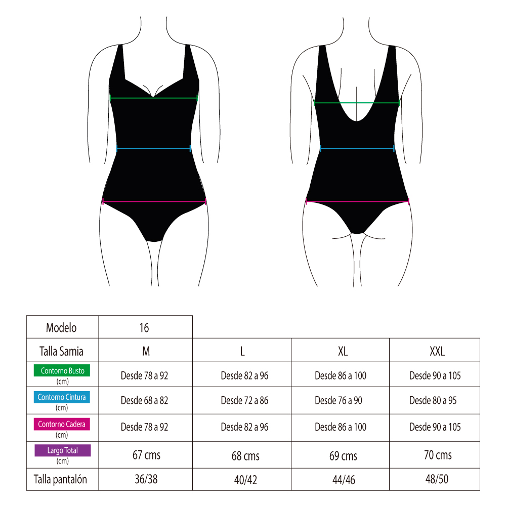 TRAJE DE BAÑO MUJER SAMIA DEPORTIVO CLÁSICO COLOR AZUL MARINO - 3