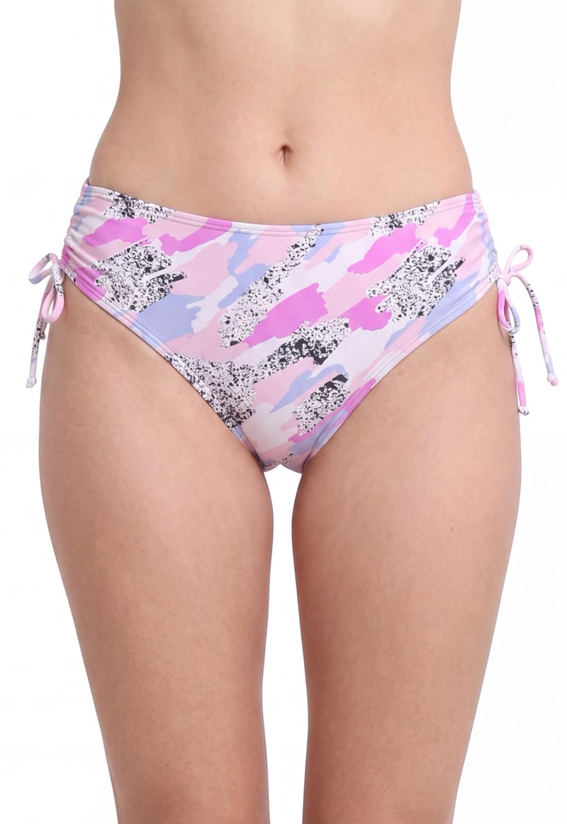 BIKINI MUJER SAMIA 335 CALZÓN CADERA AJUSTABLE ESTAMPADO LILA - 1