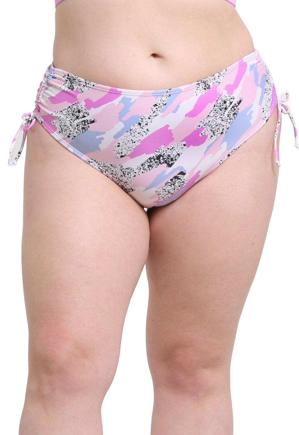 BIKINI MUJER SAMIA 335 CALZÓN CADERA AJUSTABLE ESTAMPADO LILA - 1