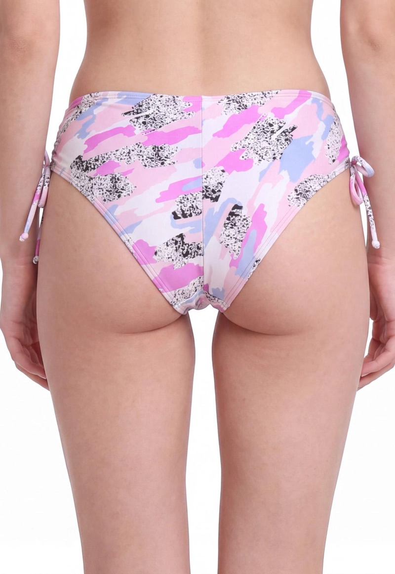 BIKINI MUJER SAMIA 335 CALZÓN CADERA AJUSTABLE ESTAMPADO LILA - 2
