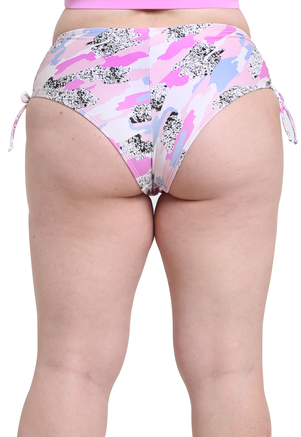 BIKINI MUJER SAMIA 335 CALZÓN CADERA AJUSTABLE ESTAMPADO LILA - 2