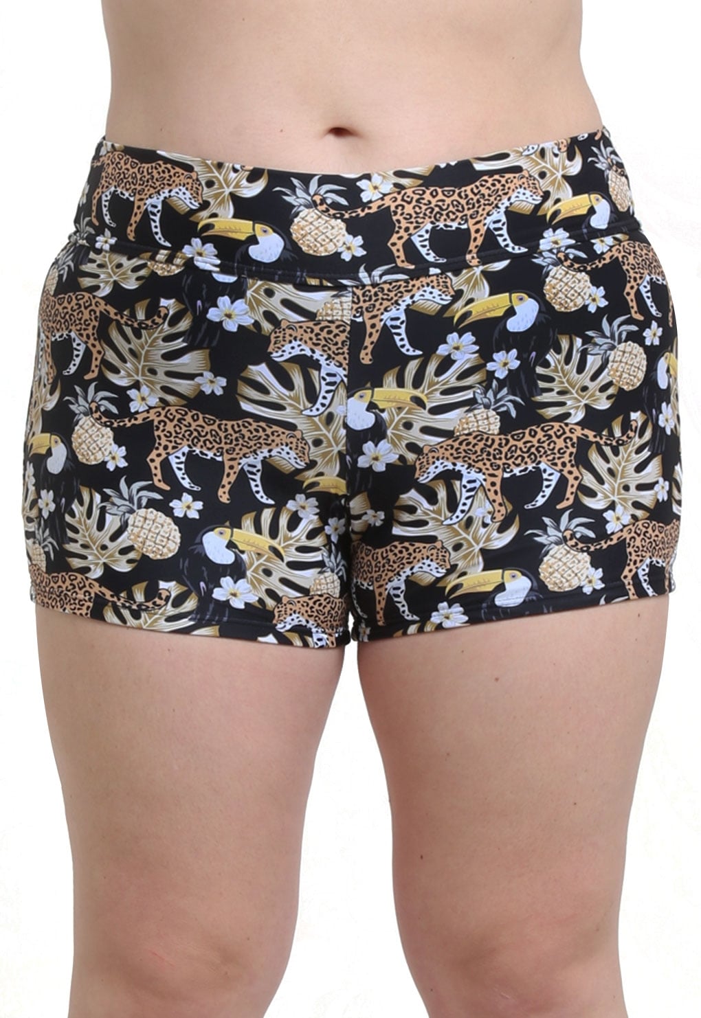 BIKINI MUJER SAMIA SHORT ESTILO HOT ESTAMPADO AMARILLO - 1