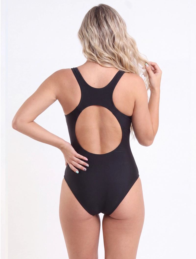 TRAJE DE BAÑO DEPORTIVO CLASICO COLOR NEGRO - 2