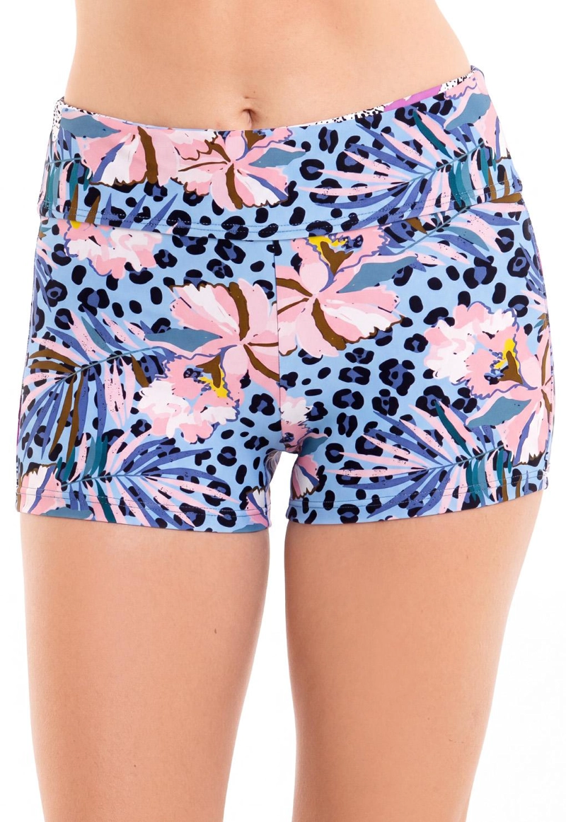 BIKINI SHORT NIÑA SAMIA CELESTE 606 ESTAMPADO - 1