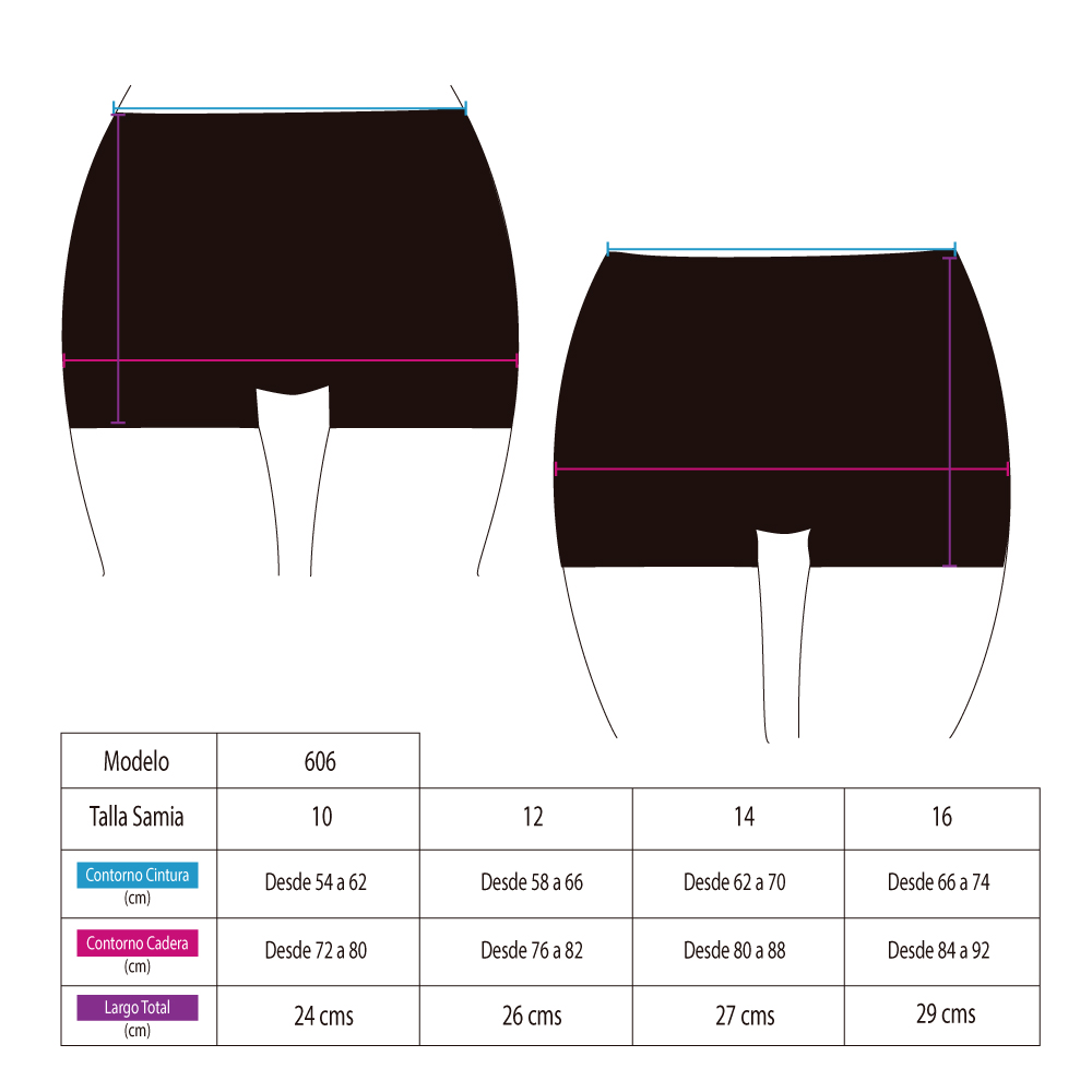 BIKINI SHORT NIÑA SAMIA CELESTE 606 ESTAMPADO - 2