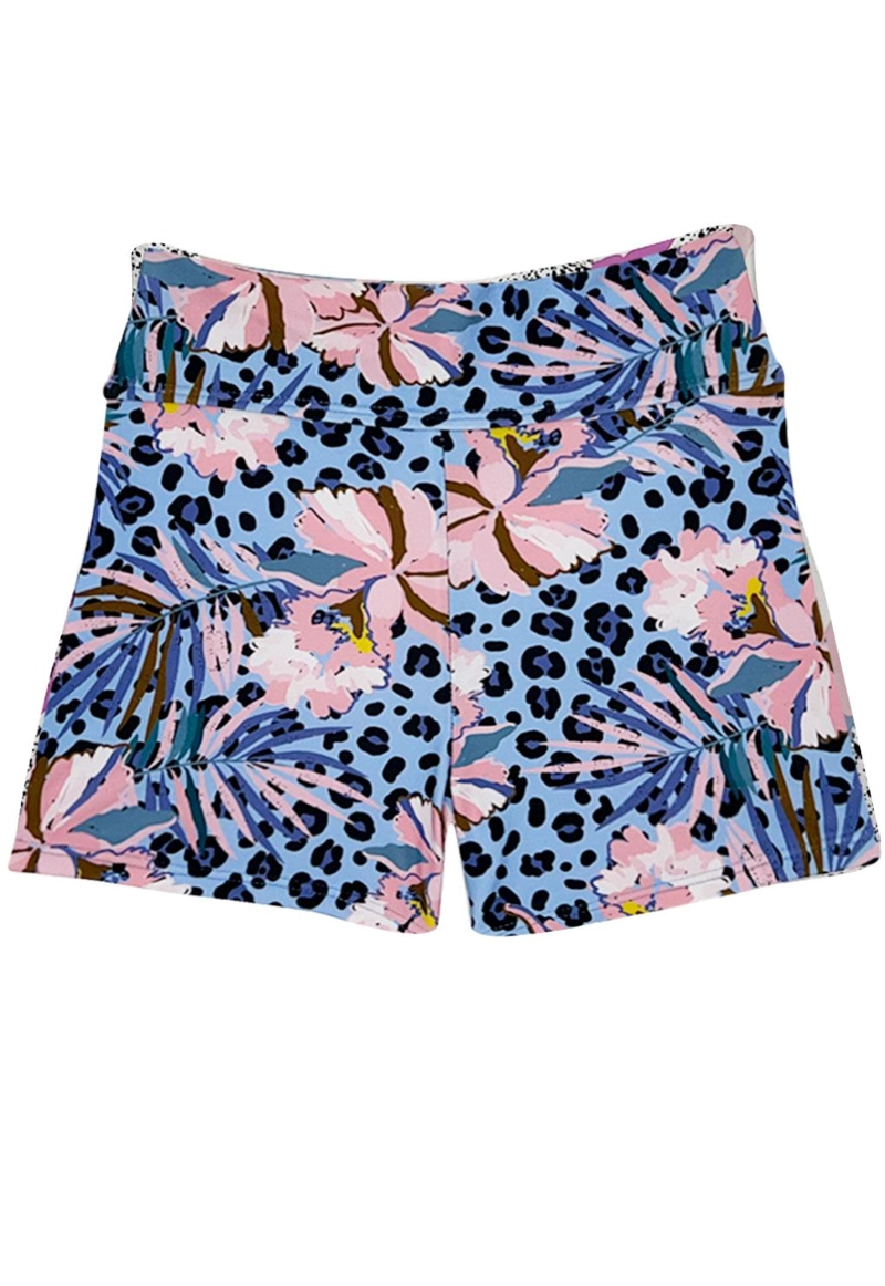 BIKINI SHORT NIÑA SAMIA CELESTE 606 ESTAMPADO - 3