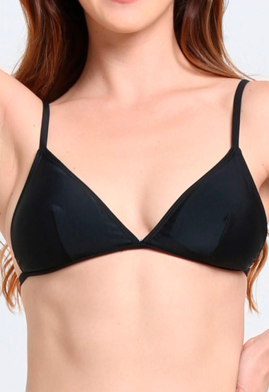 BIKINI MUJER SAMIA TRIANGULO TIRANTES AJUSTABLES NEGRO - 1