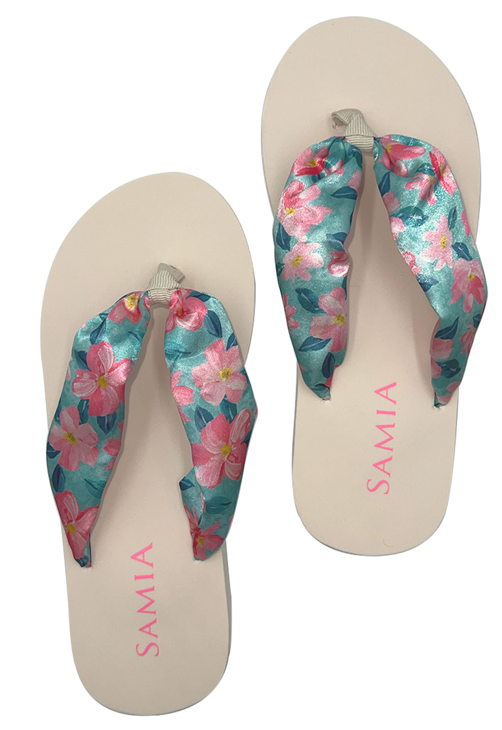 SANDALIAS MUJER SAMIA TEXTIL ESTAMPADO FLORES - 1