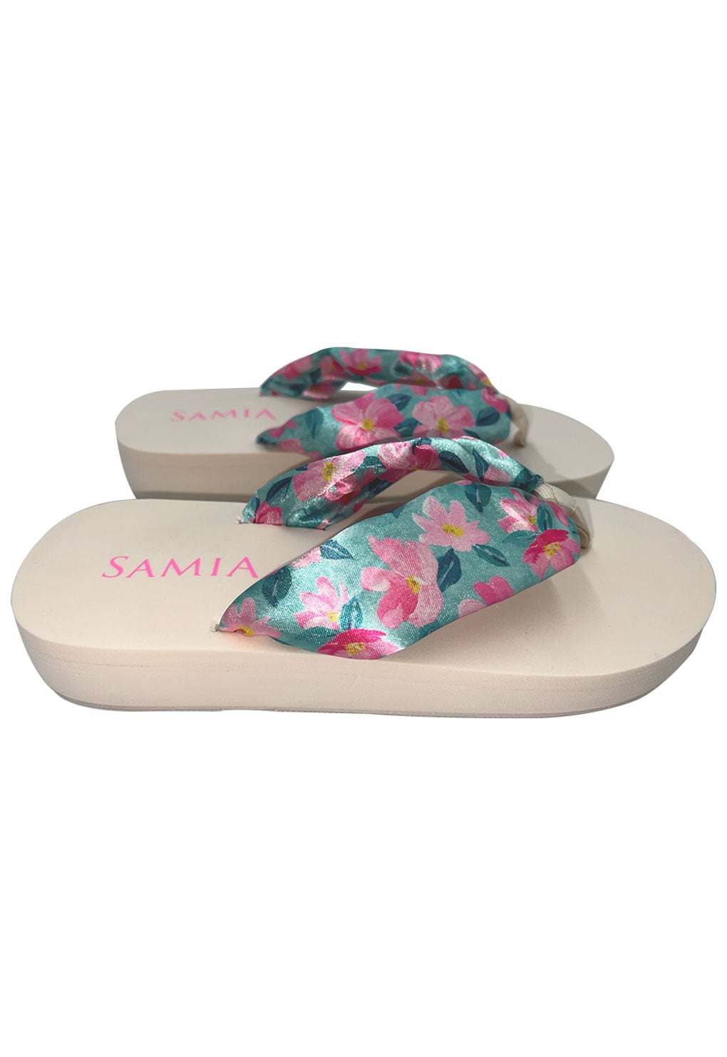 SANDALIAS MUJER SAMIA TEXTIL ESTAMPADO FLORES - 2