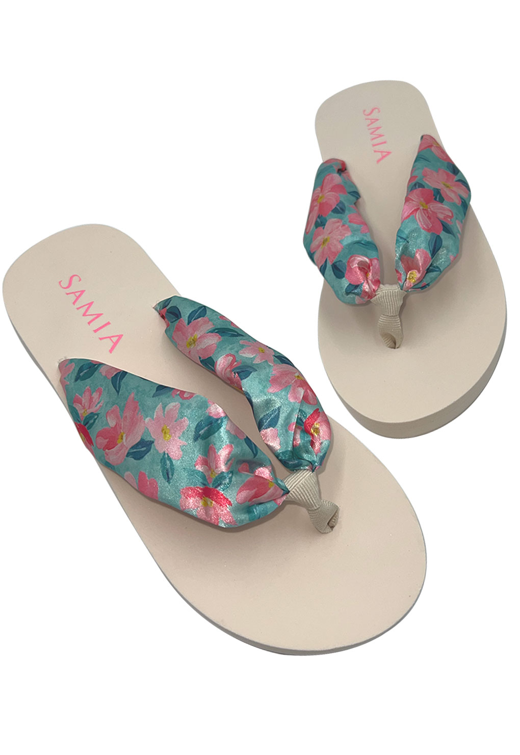 SANDALIAS MUJER SAMIA TEXTIL ESTAMPADO FLORES - 3
