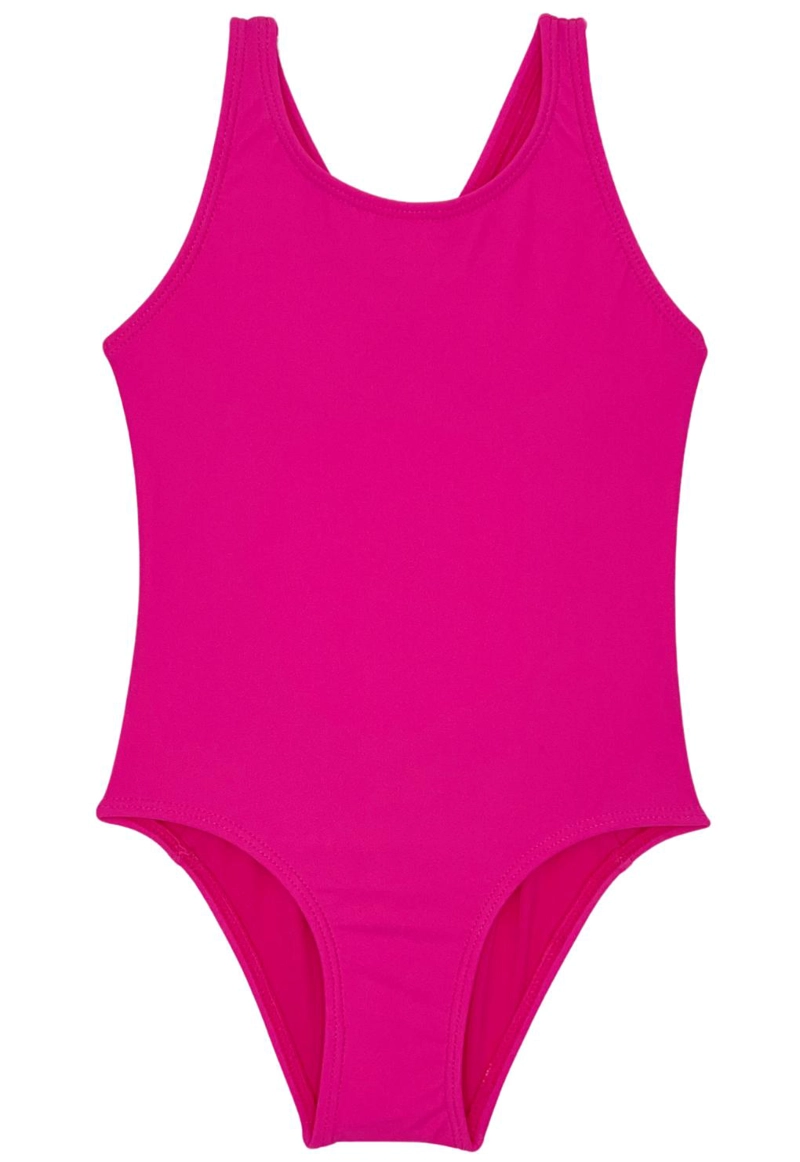 TRAJE DE BAÑO BÁSICO NIÑA SAMIA FUCSIA - 3