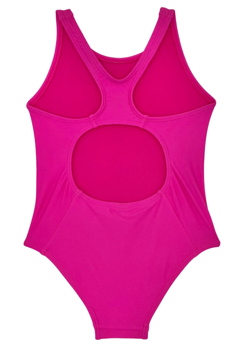 TRAJE DE BAÑO BÁSICO NIÑA SAMIA FUCSIA - 4