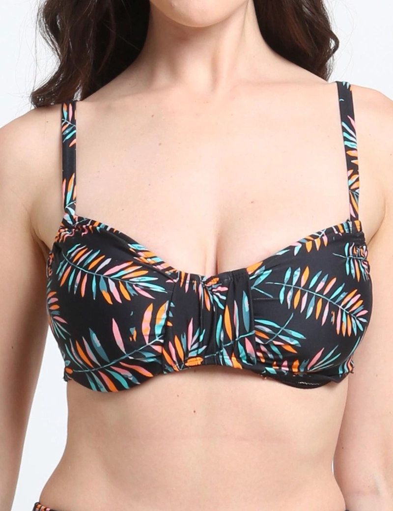 BIKINI MUJER SAMIA SOSTÉN ARRUCHADO COPA C ESTAMPADO VERDE - 3
