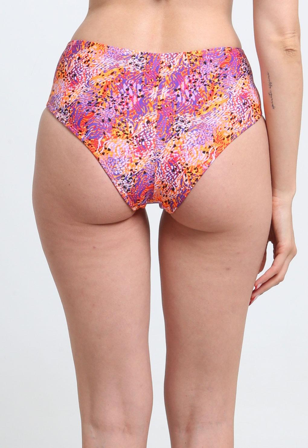 BIKINI MUJER SAMIA CALZÓN CON AMARRA ESTAMPADO NARANJA - 2