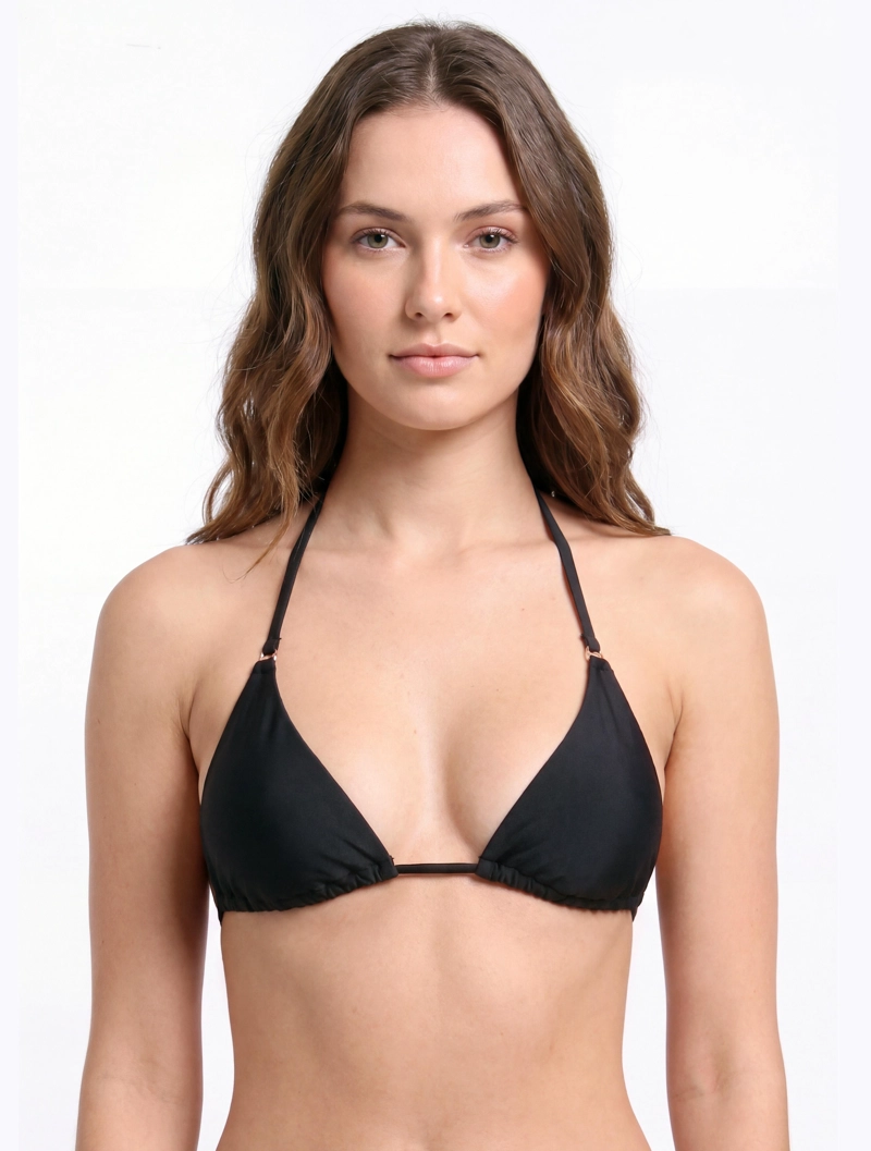 BIKINI MUJER SAMIA TRIANGULO AMARRAS NEGRO - 1