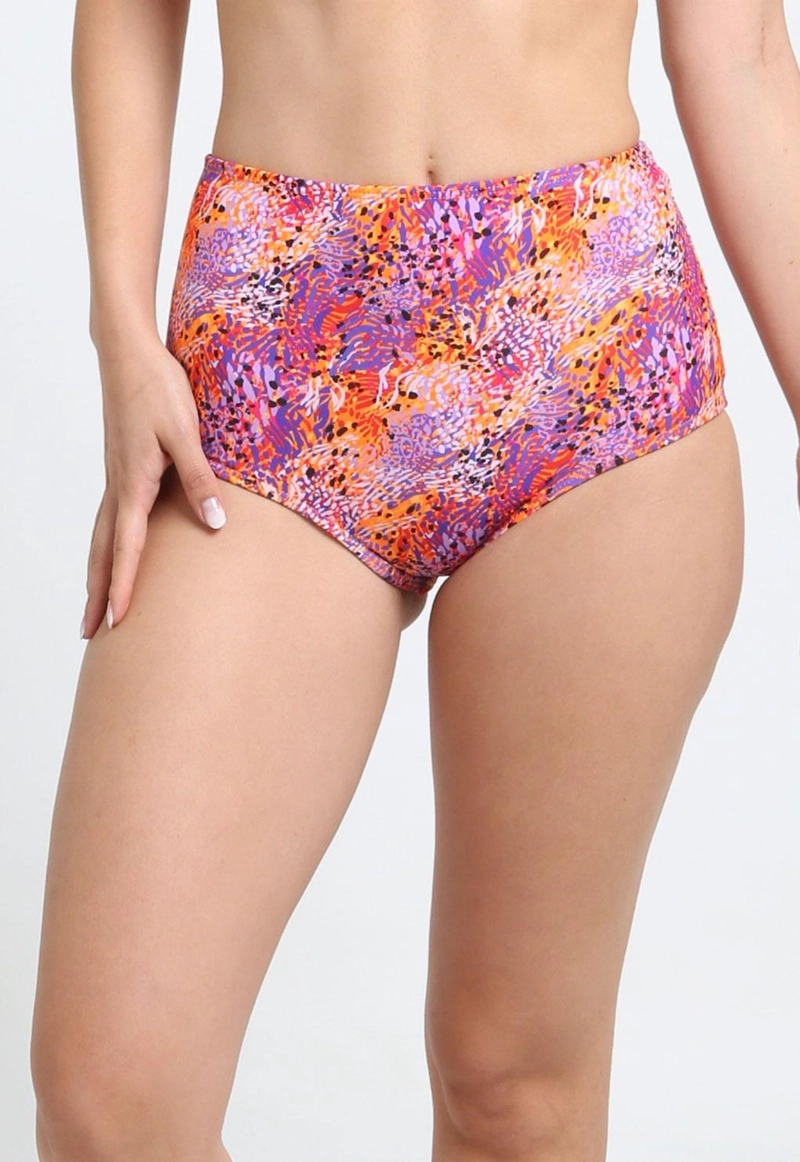 BIKINI MUJER SAMIA CALZÓN PIN UP TANGA ESTAMPADO NARANJA - 1