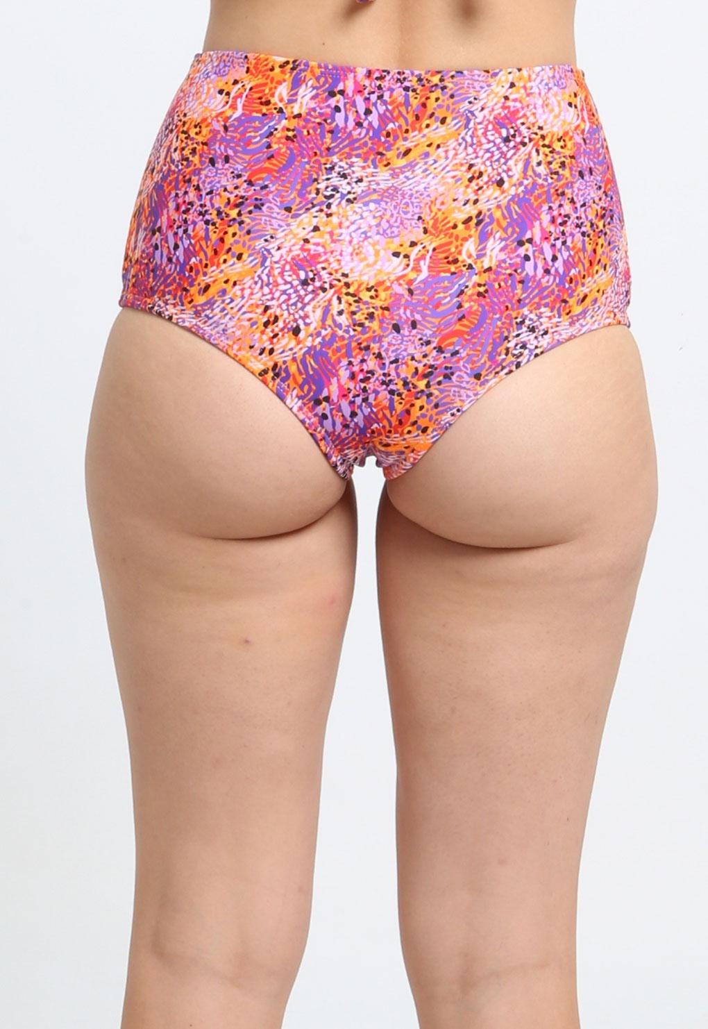 BIKINI MUJER SAMIA CALZÓN PIN UP TANGA ESTAMPADO NARANJA - 2