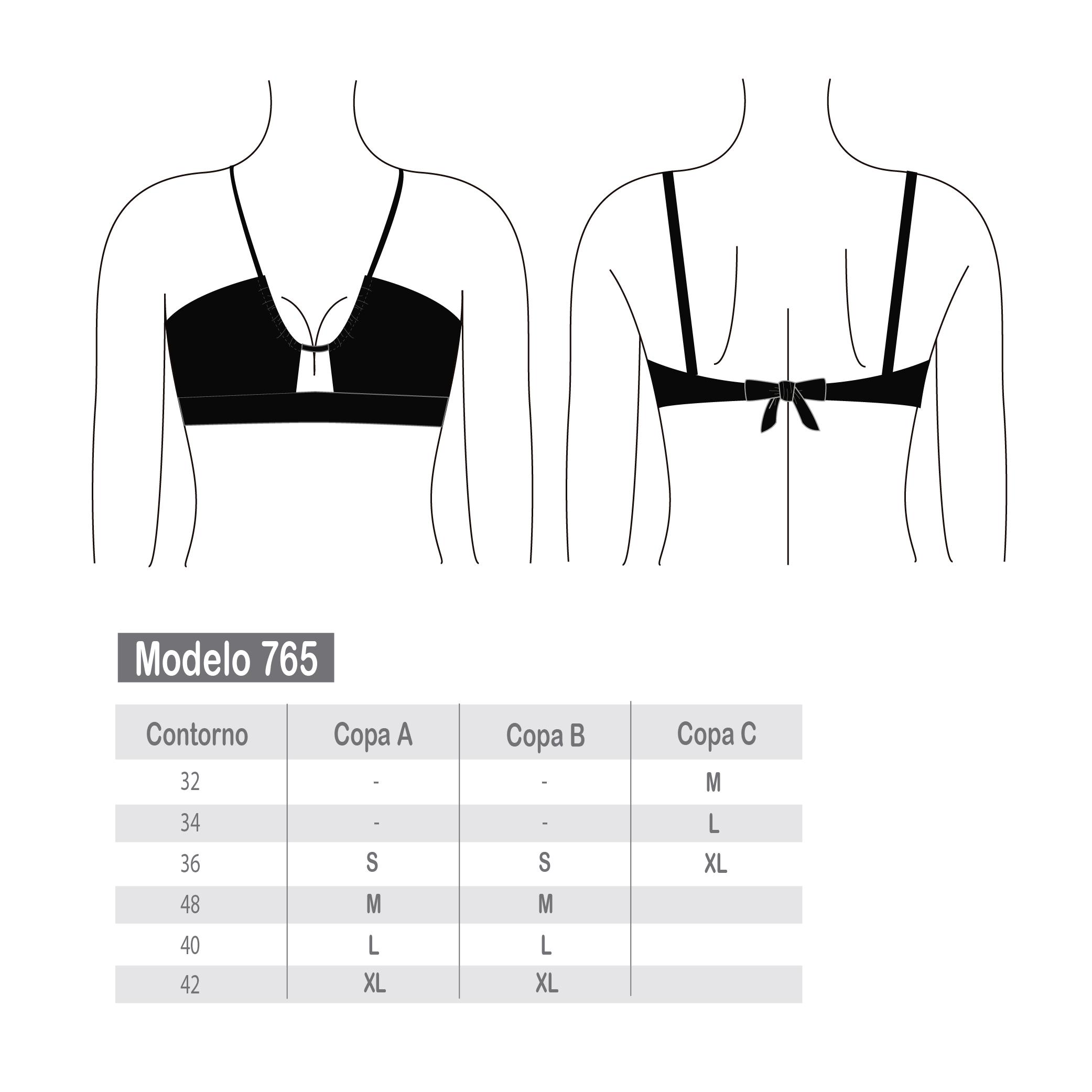 BIKINI MUJER SAMIA BANDEAU PRETINA NEGRO - 5