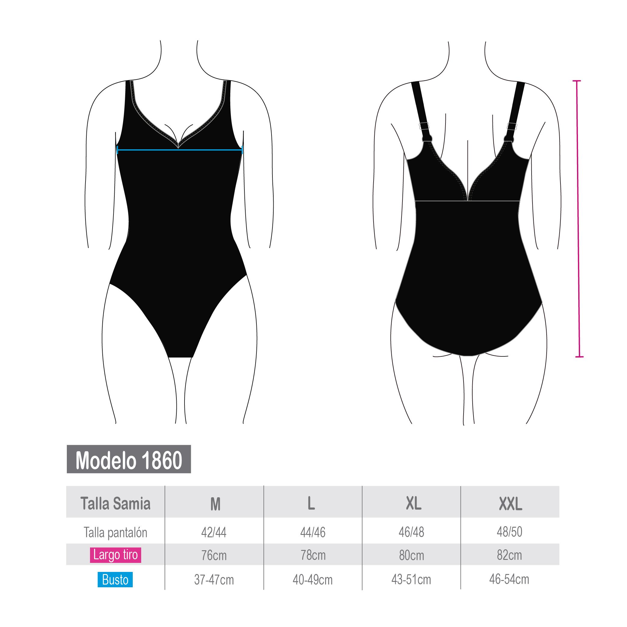 TRAJE DE BAÑO MUJER SAMIA DEPORTIVO NEGRO AJUSTE PERFECTO CORTE ESPALDA EN V - 4