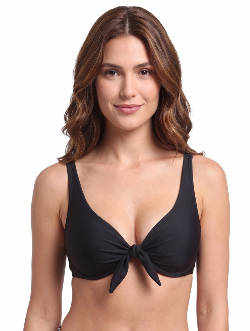 BIKINI MUJER SAMIA ANUDADO COPA C - D NEGRO - 1