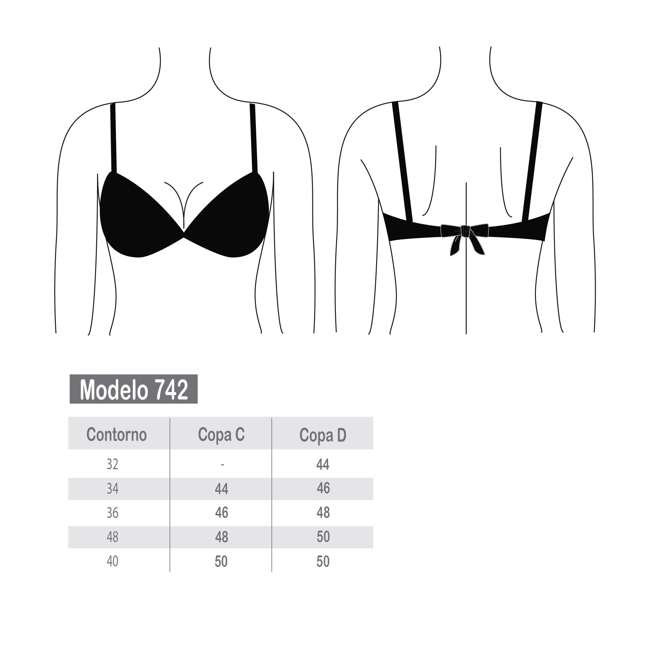 BIKINI MUJER SAMIA ANUDADO COPA C - D NEGRO - 4