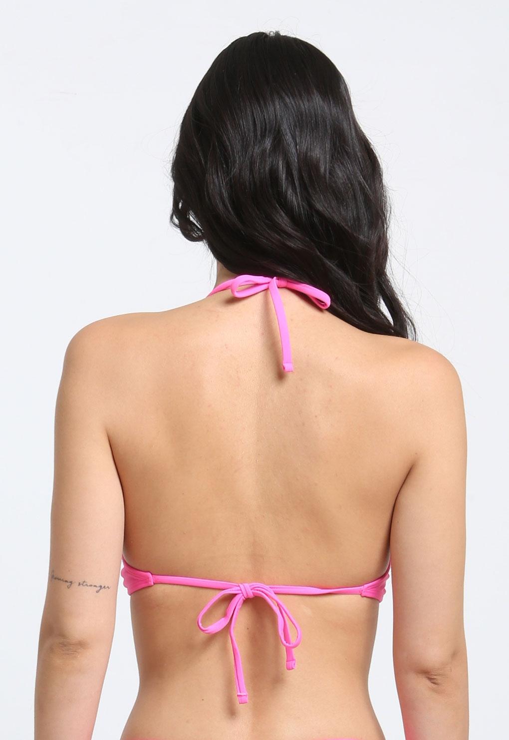BIKINI MUJER SAMIA TRIANGULO ARGOLLA CENTRAL FUCSIA - 3