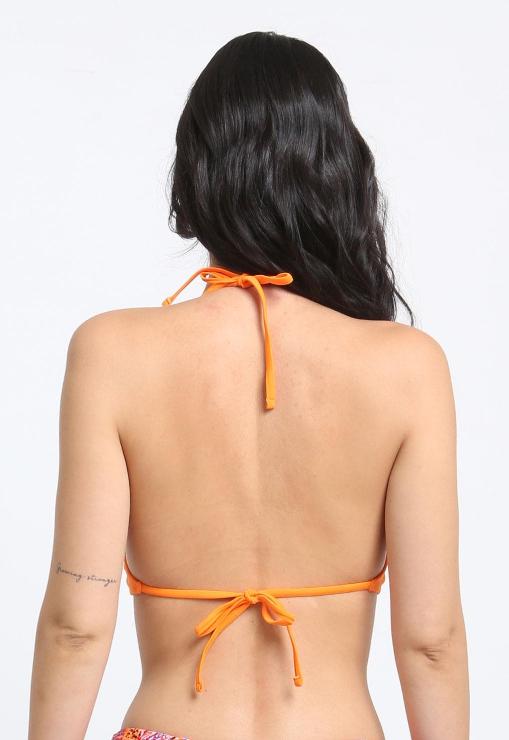 BIKINI MUJER SAMIA TRIANGULO ARGOLLA CENTRAL NARANJO - 3