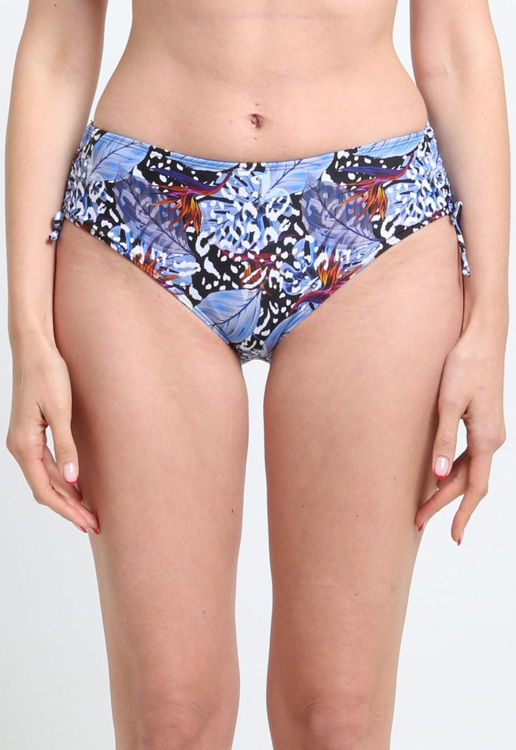 BIKINI MUJER SAMIA CALZÓN AJUSTABLE CADERAS ESTAMPADO AZUL - 1