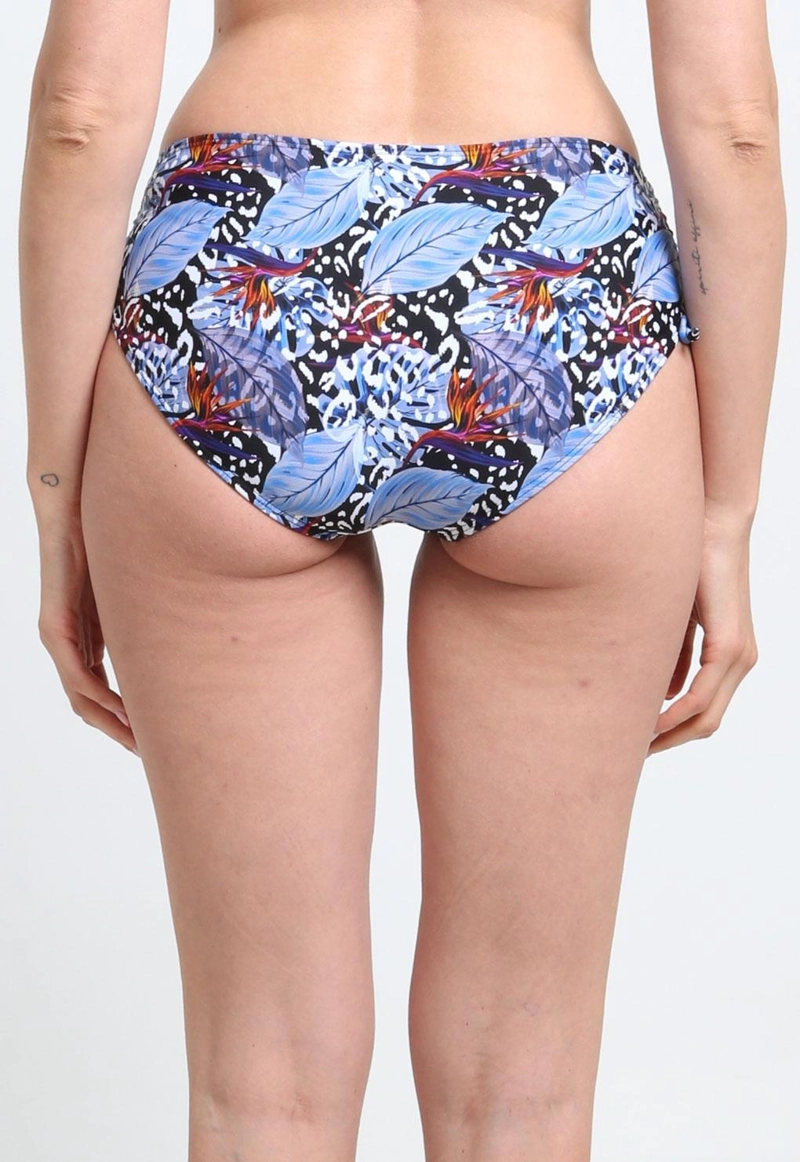 BIKINI MUJER SAMIA CALZÓN AJUSTABLE CADERAS ESTAMPADO AZUL - 2