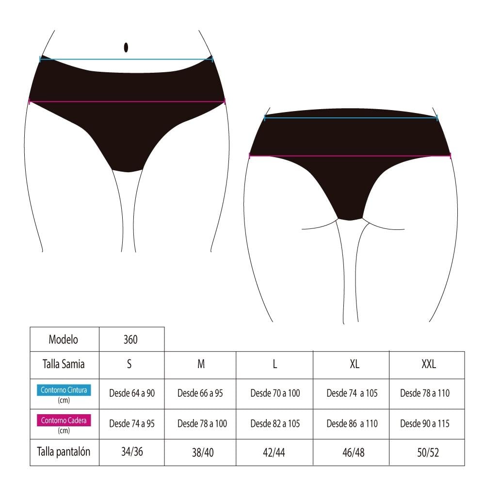 BIKINI MUJER SAMIA CALZÓN AJUSTABLE CADERAS ESTAMPADO AZUL - 4