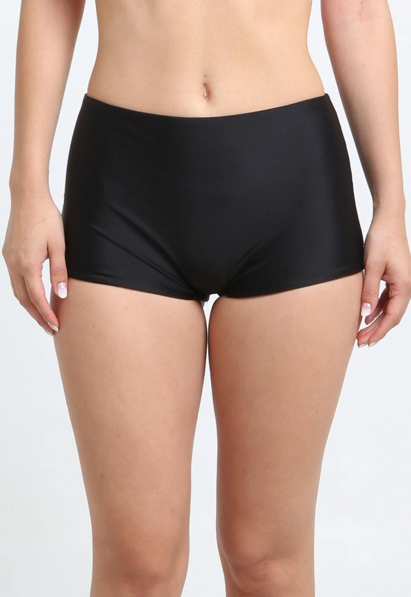 TRAJE DE BANO MUJER SAMIA HOT PANT TIRO ALTO NEGRO