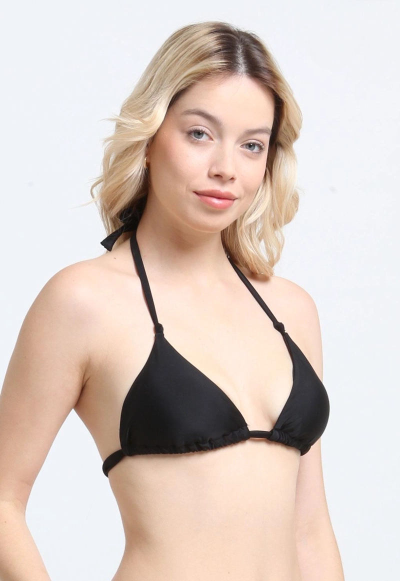 BIKINI MUJER SAMIA TRIANGULO CON NUDOS NEGRO - 5