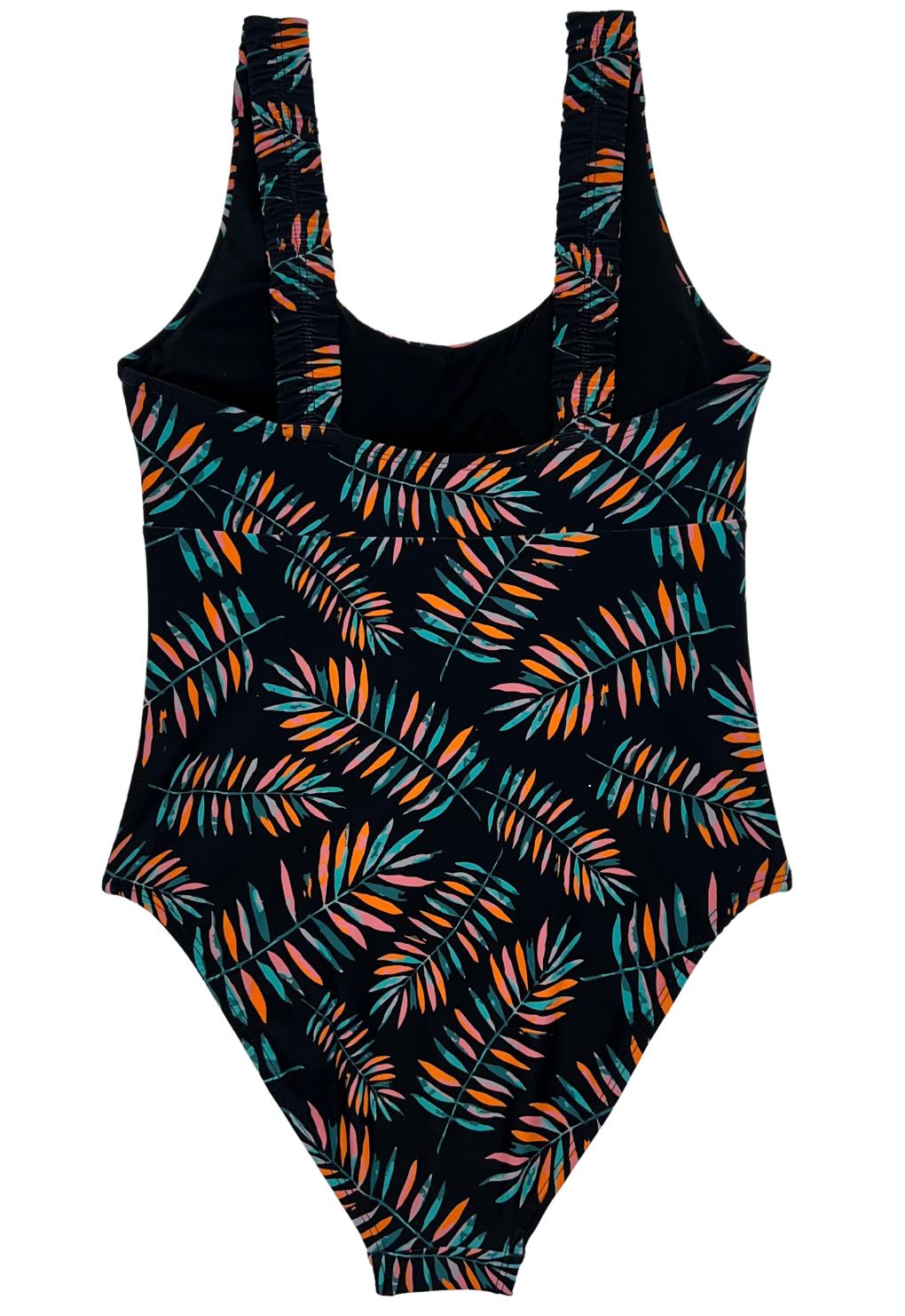 TRAJE DE BAÑO MUJER SAMIA TIRANTES ARRUCHADOS ESTAMPADO HOJAS - 5