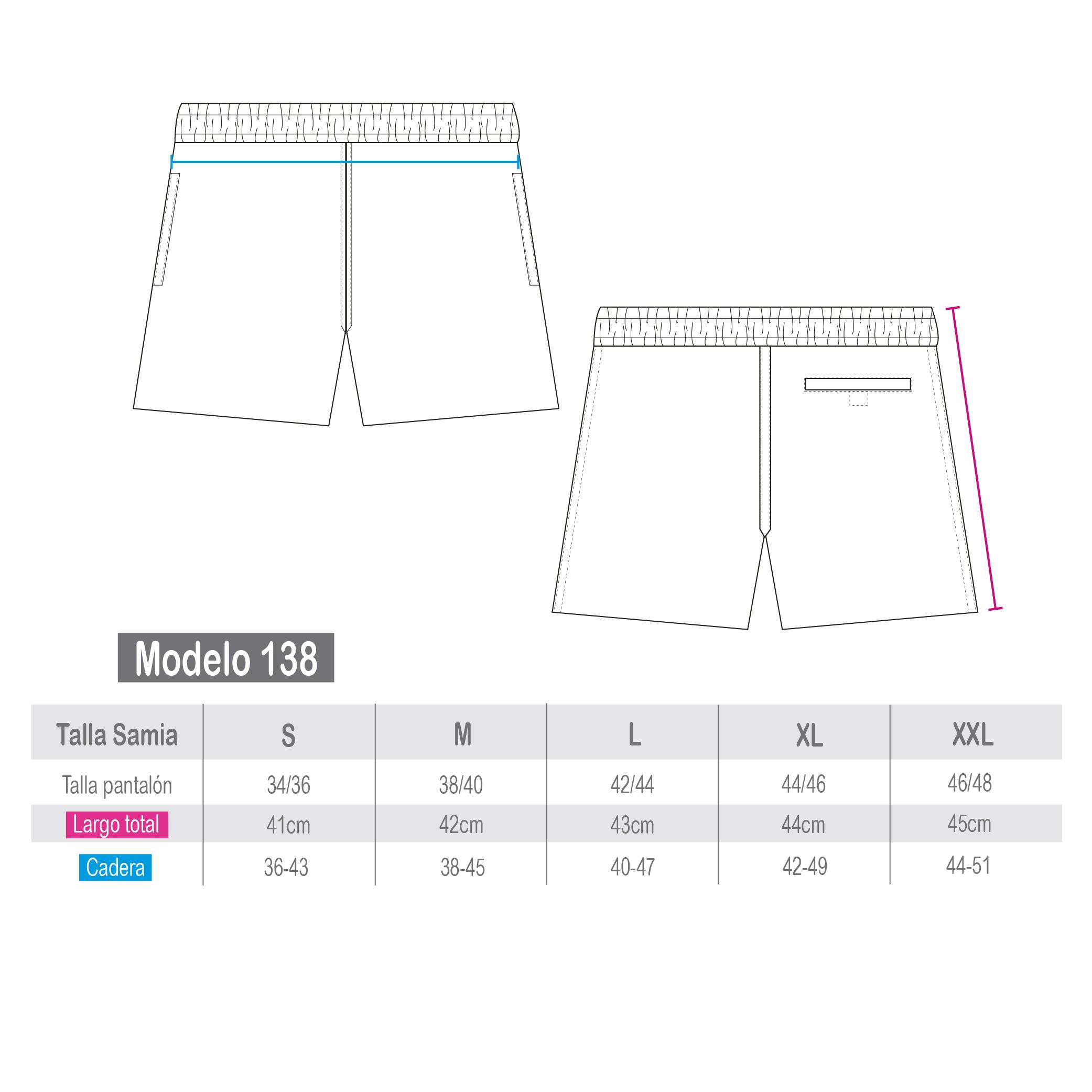 TRAJE DE BAÑO HOMBRE SAMIA SHORT LARGO AZUL - 3