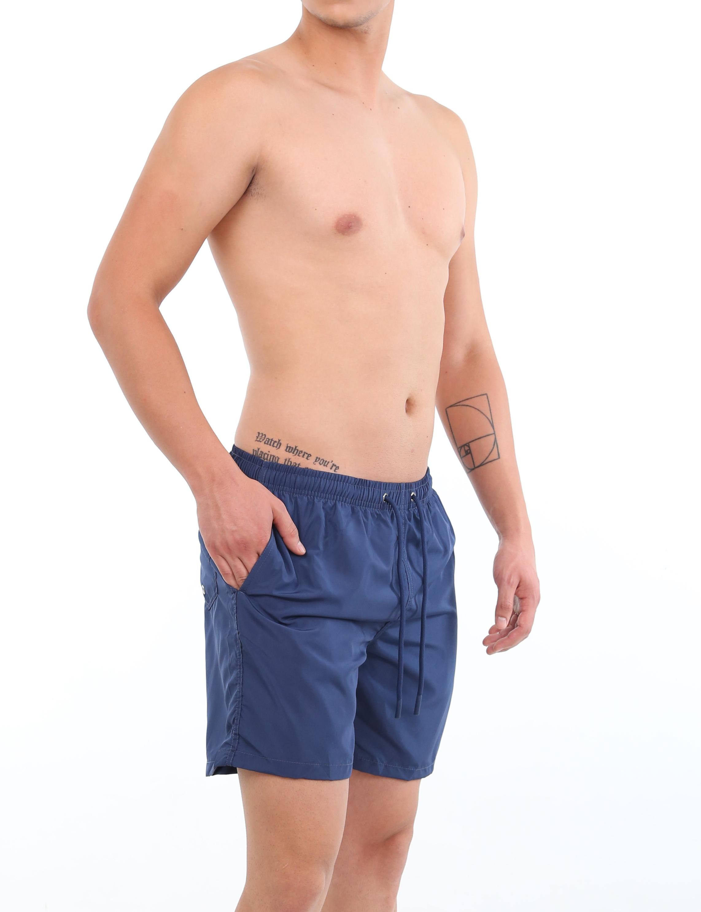 TRAJE DE BAÑO HOMBRE SAMIA SHORT LARGO AZUL - 4