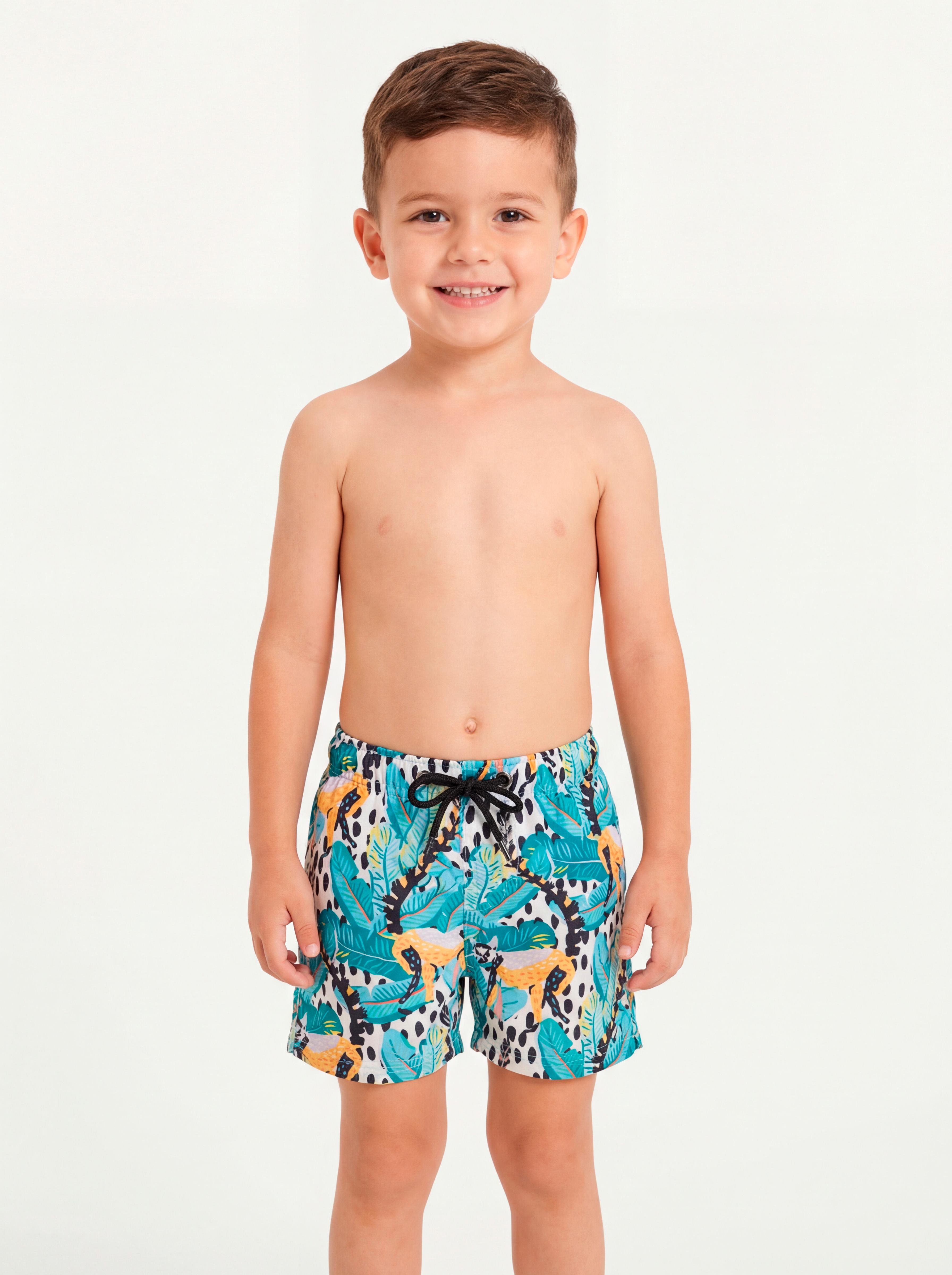 TRAJE DE BAÑO NIÑO SAMIA ESTAMPADO ANIMALES SHORT - 1