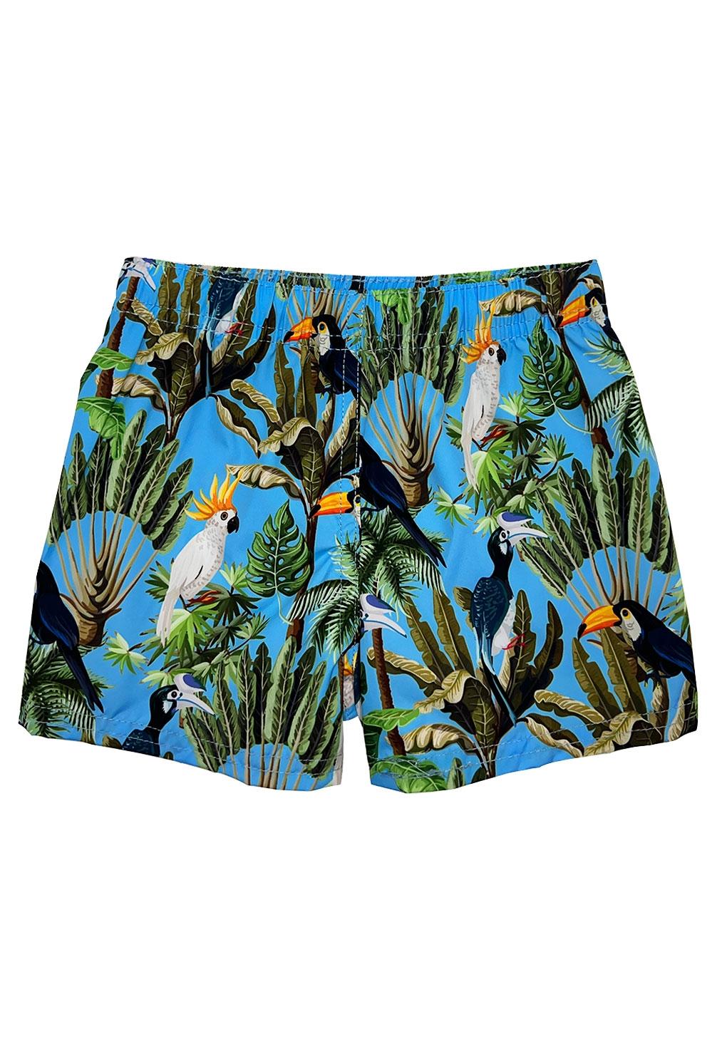 TRAJE DE BAÑO NIÑO SAMIA CELESTE ESTAMPADO SHORT - 2