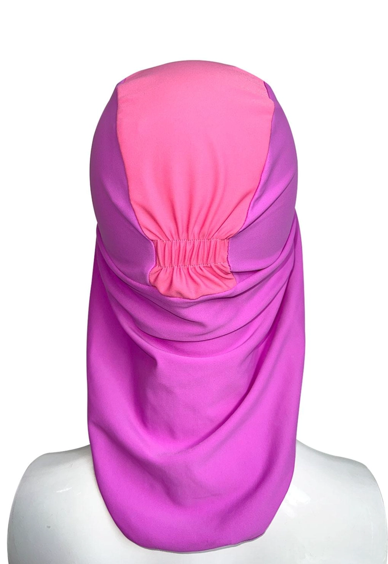 TRAJE DE BAÑO SAMIA FUCSIA GORRO NIÑA PROTECCIÓN SOLAR - 4