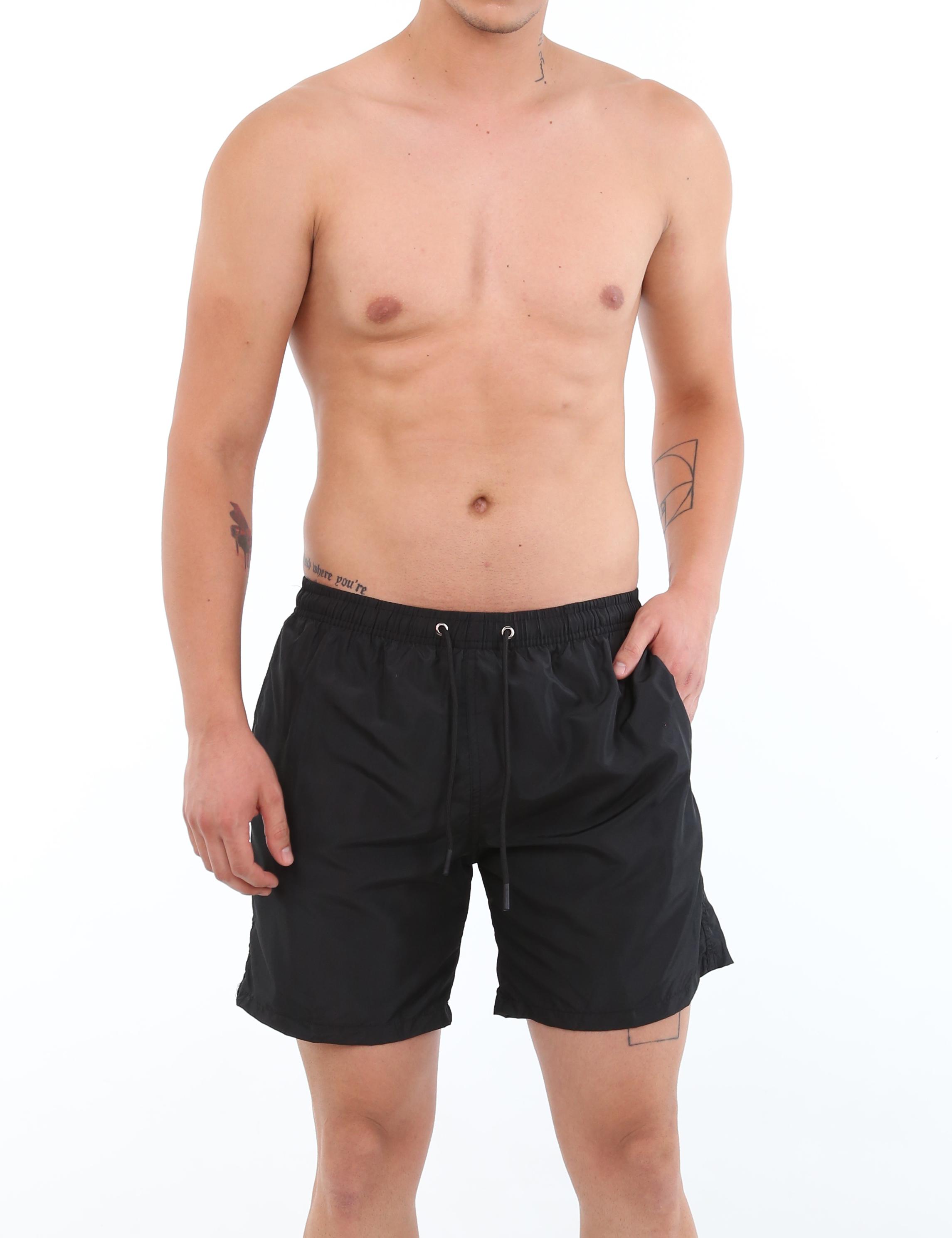 SHORT HOMBRE SAMIA LARGO NEGRO - 1