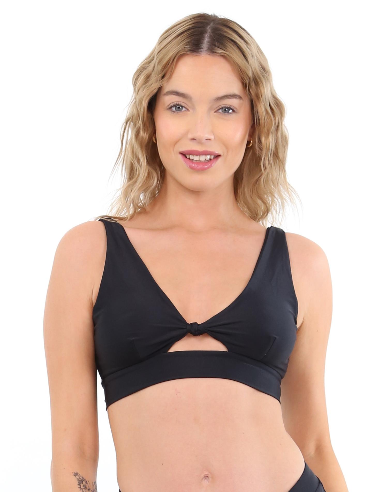 PETO LICRA MUJER SAMIA NEGRO BIKINI NUDO - 1