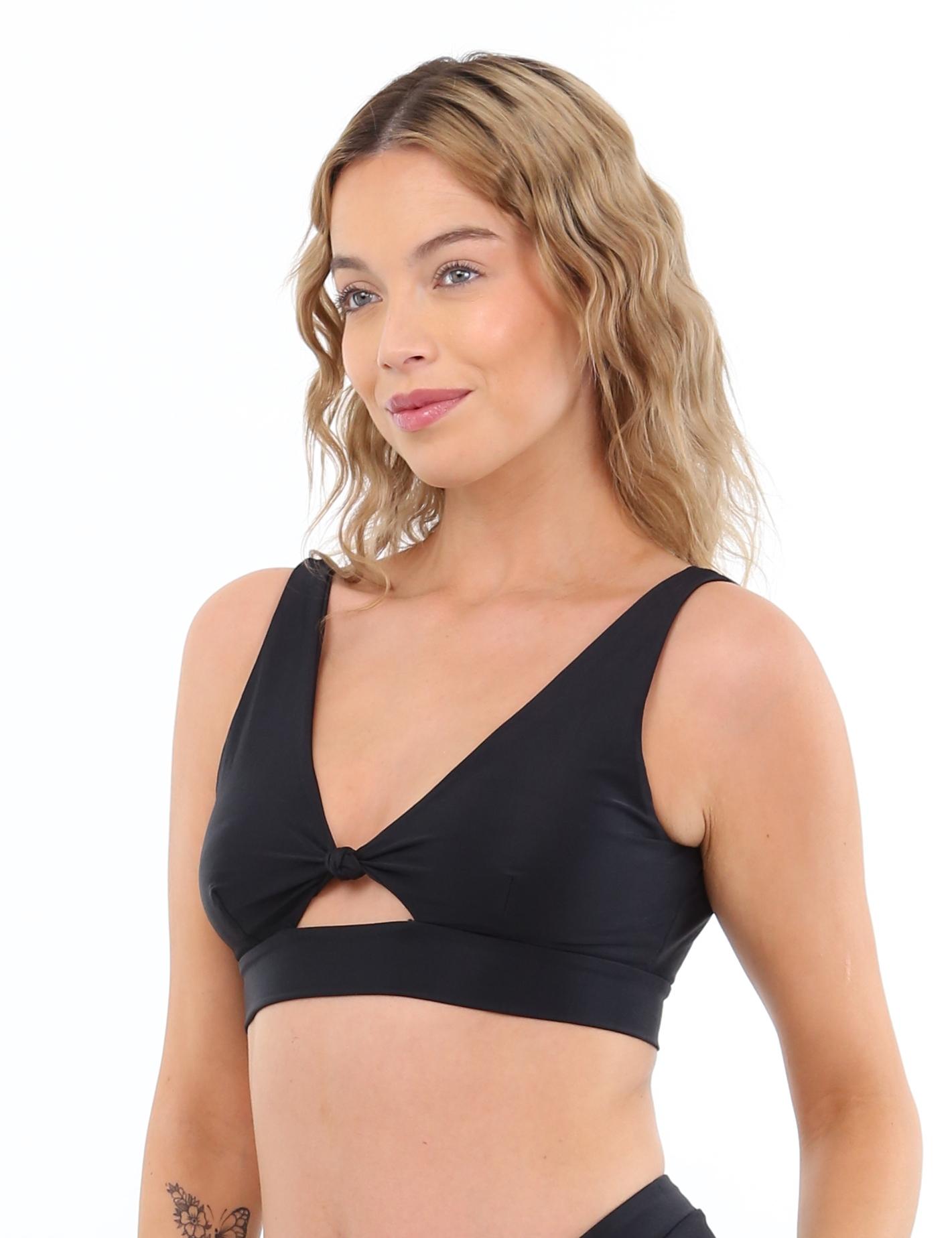 PETO LICRA MUJER SAMIA NEGRO BIKINI NUDO - 2