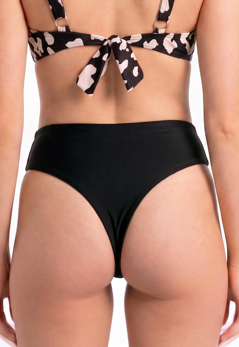 TANGA LICRA MUJER SAMIA NEGRO BIKINI PIN UP - 2